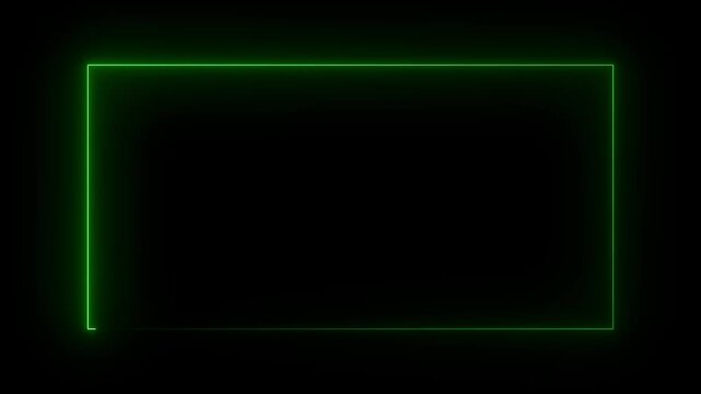Neon Rectangle Border .Blue and pink neon rectangle frame. Black background 4k animation. mation of glowing neon rectangles abstract background - seamless loop