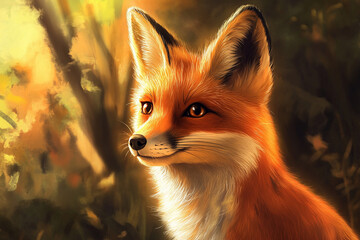 Obraz premium red fox vulpes