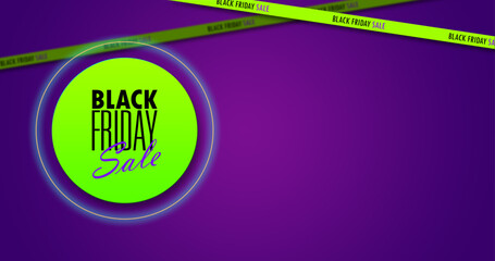 Obraz premium Black Friday sale vector illustration, Purple and Lemon green