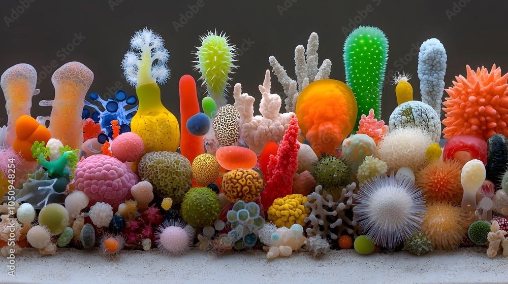 Fototapete mesmerizing microscopic view revealing the intricate membranes vibrant colors and complex structures