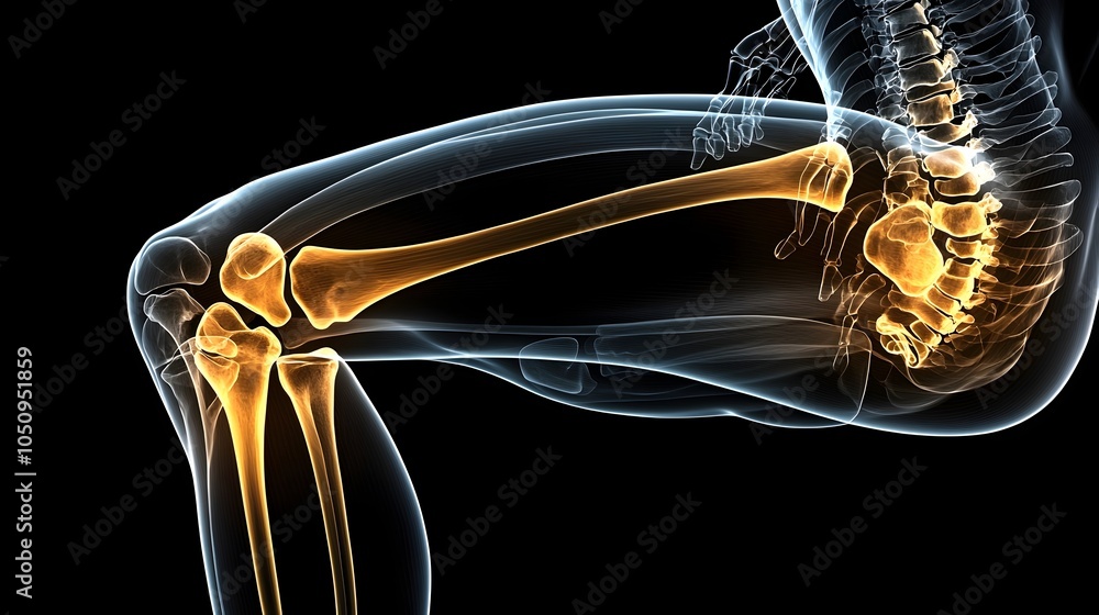Poster highly detailed and vividly lit x ray image showcasing the intricate anatomical structure of a man s