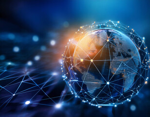 Close-Up Conceptual Illustration Representing Global Connections and International Reach