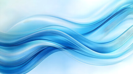 Fototapeta premium Abstract blue wave pattern background with smooth flowing lines
