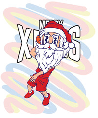 doodle pop art christmas background vector design
