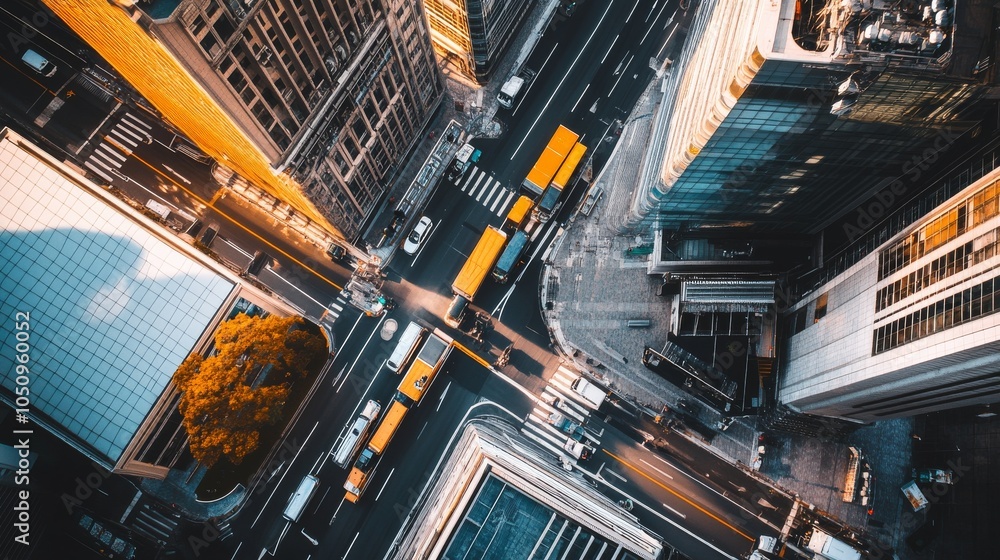Poster disability inclusivity represented by a cityscape featuring accessible infrastructure and inclusive 