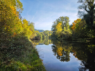 Fototapeta premium Autumn Landscape of Pancharevo lake, Bulgaria