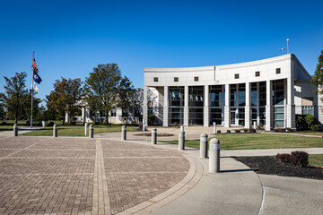 The Florence, Kentucky municipal services building with a paved circular driveway in front.