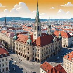 Obraz premium an international animation day in Vienna --h 512 --w 512