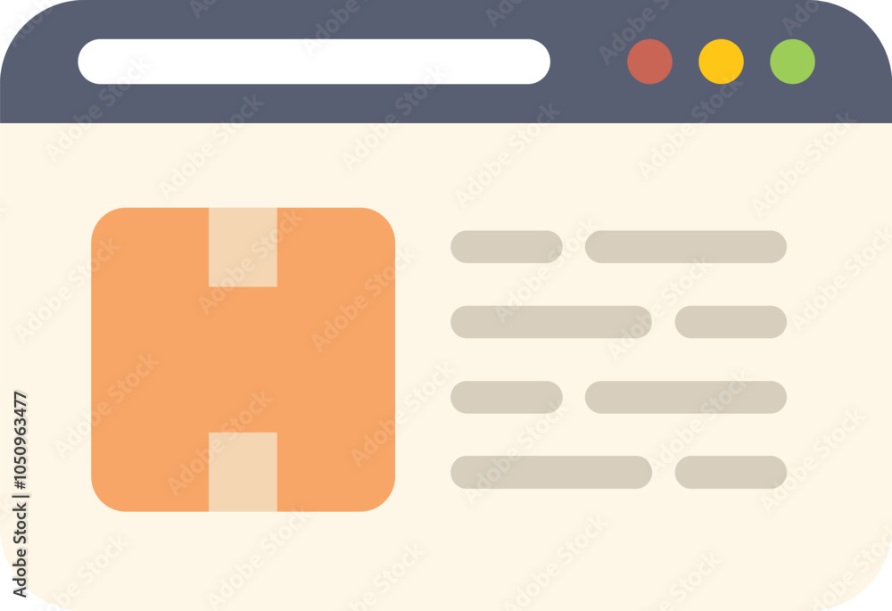 Poster tracking information being displayed on a website with a cardboard box icon