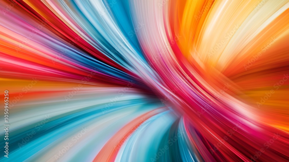 Poster Equality in motion, with dynamic lines in contrasting hues, symbolizing progress towards inclusivity
