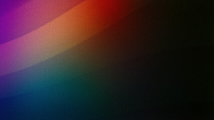 Deep abstract gradient with rich hues of purple, red, orange, and green, enhanced by a subtle grainy texture, ideal for 4K backgrounds, wallpapers, and banners