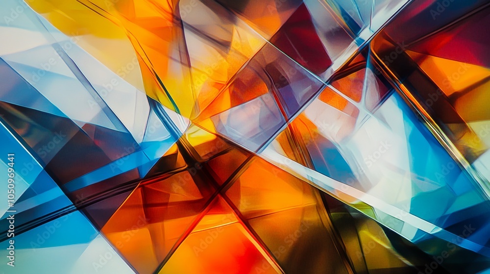 Poster inclusive futures, with abstract forms in futuristic colors, symbolizing innovation and diversity