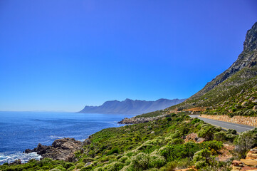 Route 44 garden route or Clarence pass through Hottentots holland mountain in Cape Town South Africa