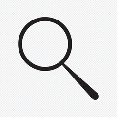 Search icon vector. search icon black color on transparent background. vector illustration.