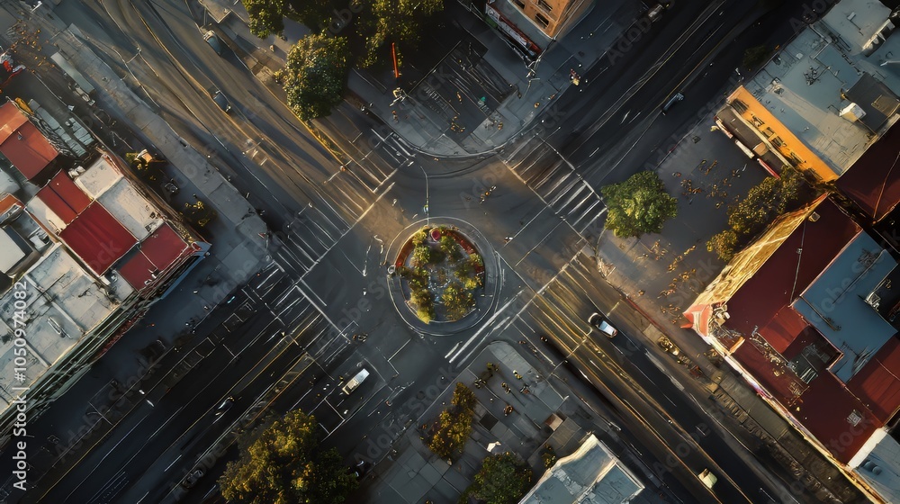 Poster drone capturing dynamic urban intersections from above hypermaximalist advertising photography hyper