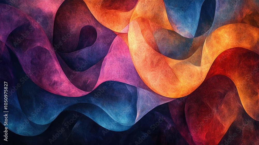 Poster abstract colorful wavy background. perfect for use as a website banner or design element.