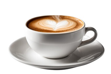 cappuccino coffee cup isolated on transparent background