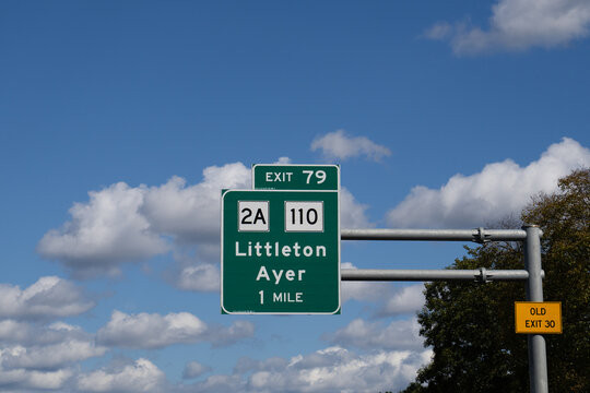 exit 79 from I 495 for MA-2A and MA-110 towardLittleton and Ayer, Massachusetts, old exit 30
