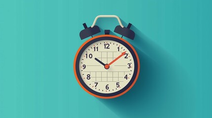 Flat Clock Design for Time Management Concepts