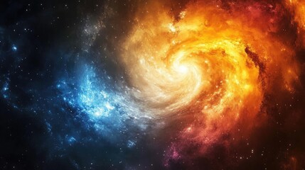 Fototapeta premium A colorful abstract of swirling galaxy hues, symbolizing the mystery and beauty of the cosmos and space science