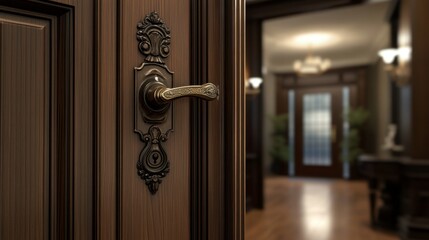 Elegant Door Handle in Luxurious Interior Setting