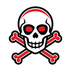 crossing bones skull vector