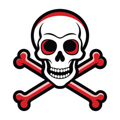 crossing bones skull vector