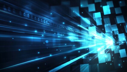 Abstract Blue Digital Technology Background