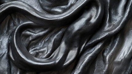 Obraz premium Beautiful dark gray python skin reptile skin texture 
