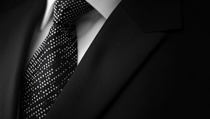 Close-up of a Man's Suit and Tie