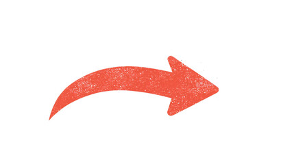 A curved red arrow serving as a direction indicator, pointing to the right towards something.