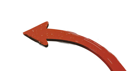 An arrow pointing to the left, serving as a movement direction indicator, drawn in a red color.