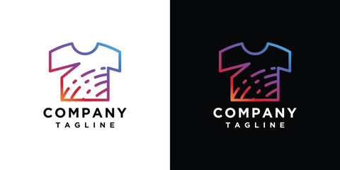 T-shirt logo design template. Unique t-shirt logo icon.