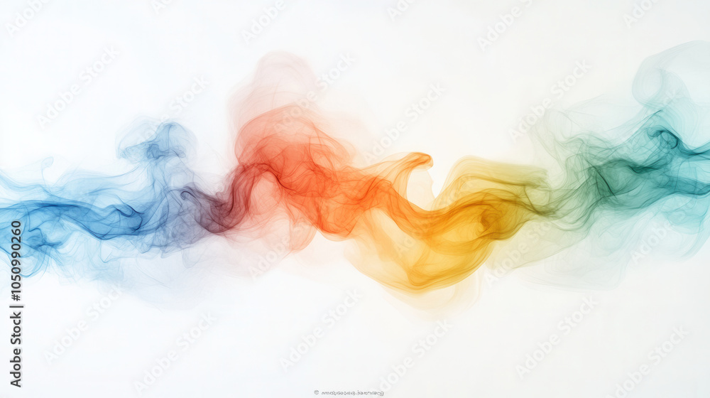 Aufkleber flowing colors create mesmerizing abstract design with soft edges and watercolor effect, blending hu