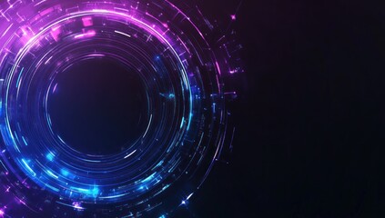 Obraz premium Abstract Neon Circular Design