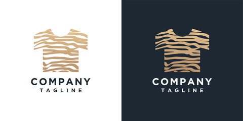 T-shirt logo design template. Unique t-shirt logo icon.