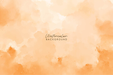 Abstract artistic watercolor background of autumn colors. Abstract autumn watercolor art. Bright warm colors. Autumn background design with watercolor brush texture