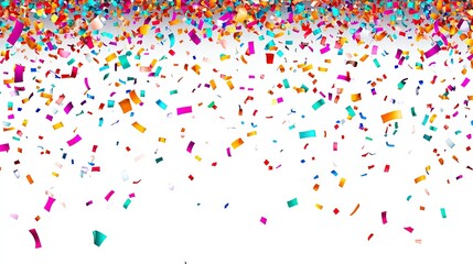 Confetti falling on background. Party festive firework. 