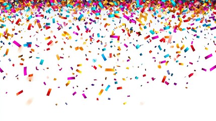 Confetti falling on background. Party festive firework. 