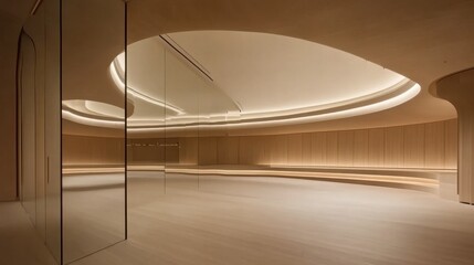Obraz premium Modern Minimalist Interior with Soft Lighting