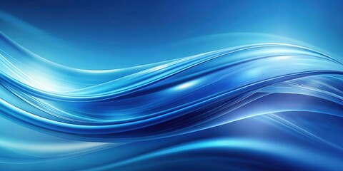 Fototapeta premium Abstract Blue Swirling Waves A Modern Design Background for Digital Art, Technology, and Presentation