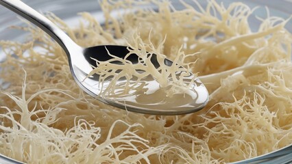 Sea Moss Gel for Nutritional and Health Benefits in Glass Bowl

