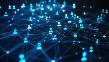 Obraz premium Abstract Network of Connected People