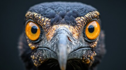 Obraz premium Intricate Close-Up of Hornbill's Eye and Beak