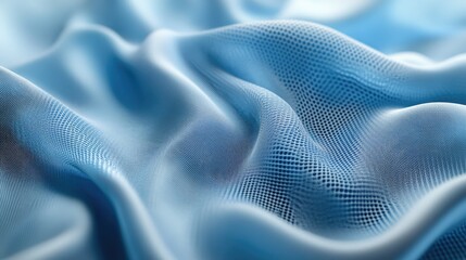 Naklejka premium Wave cloth with microscopic detail 3d rendering.