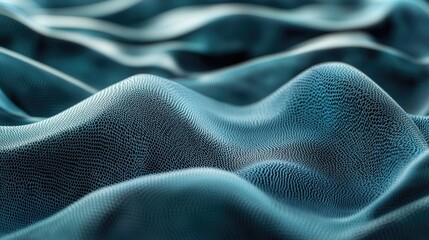 Wave cloth with microscopic detail  3d rendering.