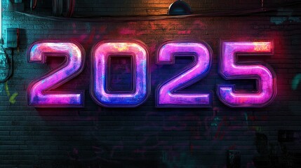 text "2025" isolated warner brothers text style, ai