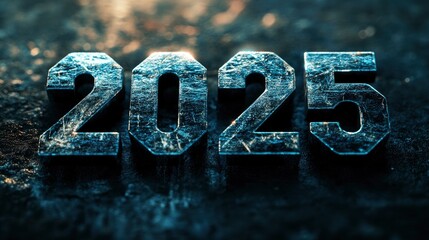 text "2025" isolated warner brothers text style, ai