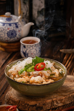 Tekwan is traditional food from indonesia Palembang