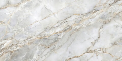 Fototapeta premium White marble texture with delicate grey and gold veins, showcasing a smooth and luxurious surface.